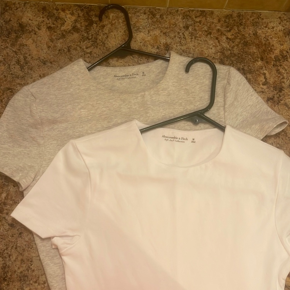 abrecrombie and finch white and grey body suits